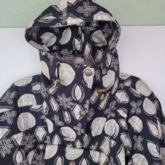 VTG NILS Ski Jacket Womans Size 6 Floral Pattern Black White Snowboard Winter - Picture 5 of 16